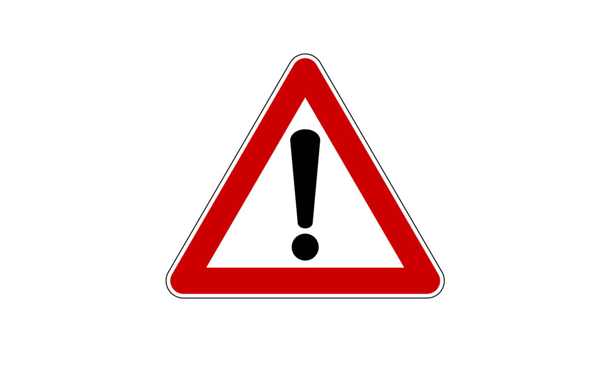 Symbolbild Schild Achtung