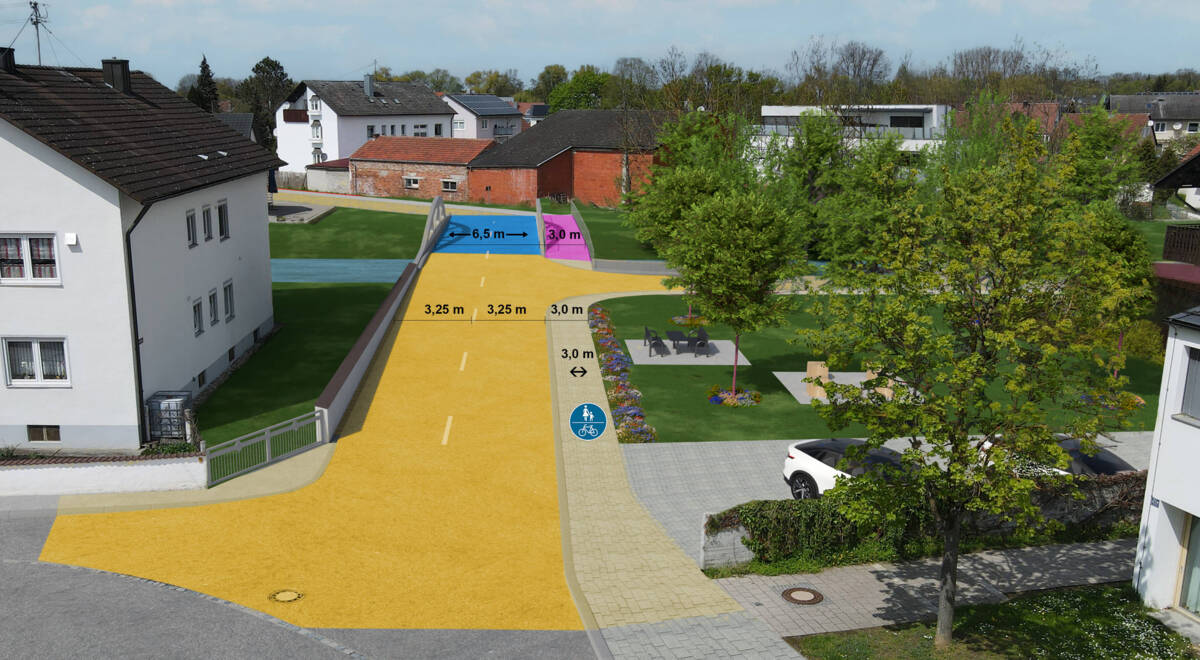 Visualisierung zweite Paarbrücke mit eingefärbten Wegen