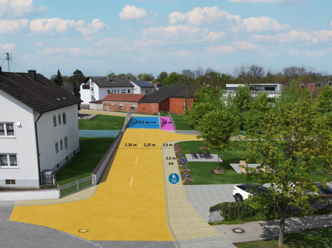 Visualisierung zweite Paarbrücke mit eingefärbten Wegen