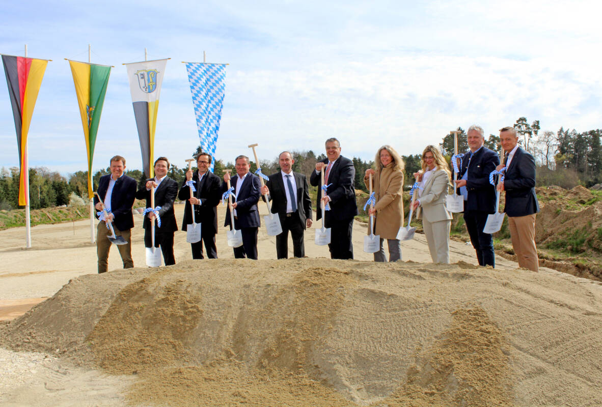 Spatenstich für die Erschließung des Technologiepark Manching