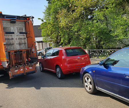 Rücksicht Müllabfur