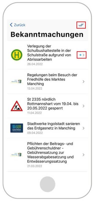 App blauer Punkt